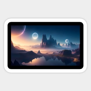 Natural landscape on another planet Sticker